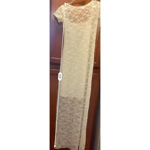 Wild Fable Women's Short Sleeve Maxi Dress, White Lace, Size XXS NWT thumbnail 3