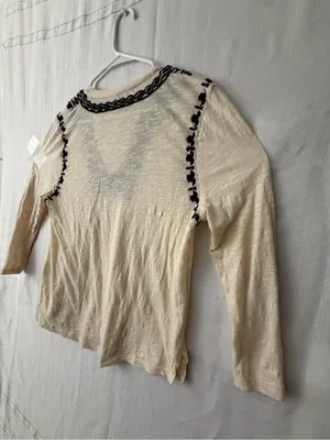 Lucky Brand Long Sleeve Blouse Women’s Size M Embroidered V-Neck(A653) thumbnail 9