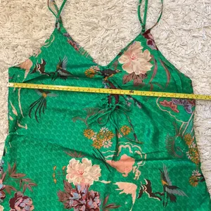 Zara Green silk slip dress thumbnail 4