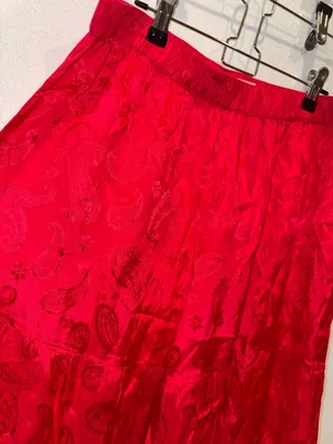 Natural Life Red Floral Jacquard Patti Palazzo Pants - Size L - NWOT thumbnail 9