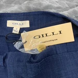 Gilli Navy Blue Linen Button Fly High Waisted Shorts Size Medium thumbnail 9