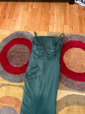 NWOT Marthea Green Mermaid Bodycon Tight Stretchy Maxi Formal Dress Size Small thumbnail 6