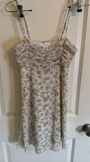 KIRIOUS LOS ANGELES blue and white floral‎ spaghetti strap mini dress Size Small thumbnail 1