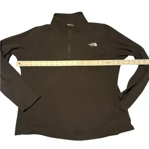 The North Face Women’s Black 1/4 Zip Mock Neck Fleece Pullover Shirt Jacket L thumbnail 6