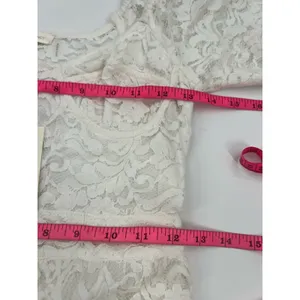 NWT LoveShackFancy Alela Lace Mini Dress‎ in True White Size 2 thumbnail 8