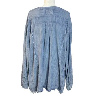 Free People Bohemian By The Shore Tunic Shirt Indigo Stripe Small Coastal thumbnail 10