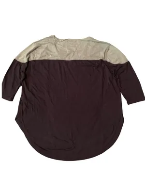 We The Free People Size S Womens Two Tone V Neck Oversized Baseball Tee Top Boho thumbnail 4