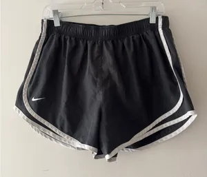 Nike Women's Black and White‎ Running Athletic Shorts thumbnail 1