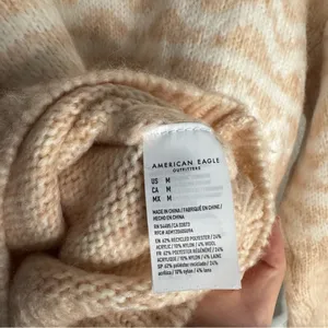 American Eagle Fair Isle Mocknexk Holiday Knit Sweater thumbnail 6