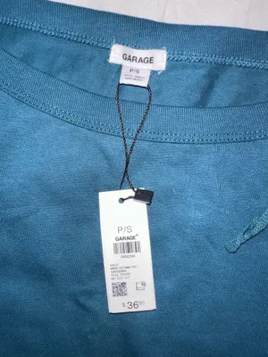 Garage blue wide asymmetrical tee Size S #asymmetrical #summer thumbnail 2