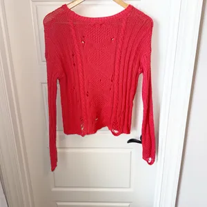 Aerie Red/Orange Loose Knit Women's Sweater Small thumbnail 3