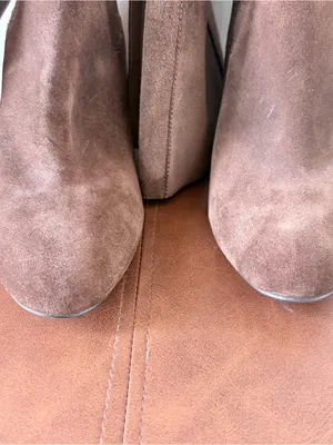 Nine West Heartset Suede Wedge Knee High Boots Taupe Brown Size 11 NWOT thumbnail 4