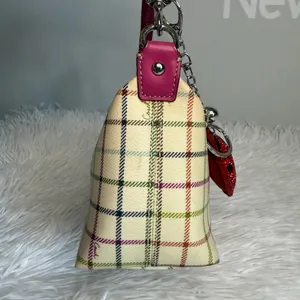 y2k COACH Heritage Plaid Mini Purse Shoulder Bag Wristlet thumbnail 5