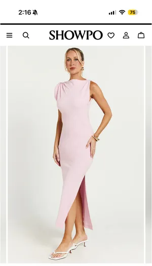 NWT Showpo Soft pink linen dress size 4 thumbnail 2