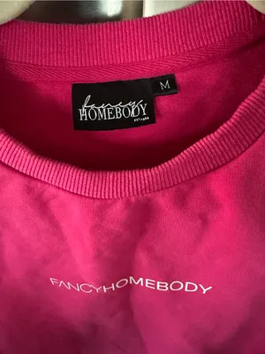 FancyHomebody Women's Hot Pink Crewneck Sweatshirt thumbnail 2