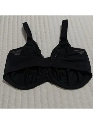 Elomi 34L Morgan Stretch Banded Underwire Bra Style EL4111 Black Full Figure thumbnail 3