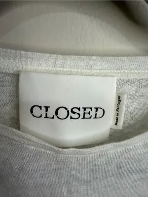 CLOSED White Sleeveless Women's Tank with Subtle Shoulder Pleats thumbnail 3