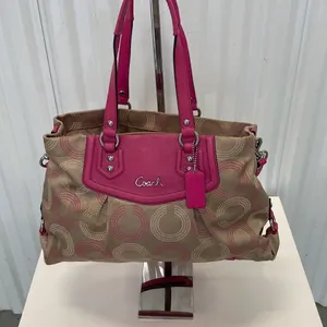Coach, Ashley dotted OP art canvas, shoulder bag thumbnail 2