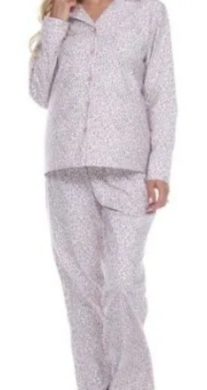 White Mark · 2pc Pajama Set Size 3X · Girlsoft Pink Gray Cheetah Print Plush thumbnail 1