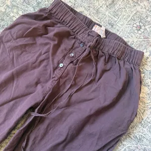Nigel Preston for Free People Wide Leg Drawstring Pants brown Small thumbnail 2