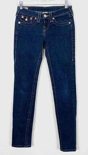 True Religion Jodie Dark Wash Denim Skinny Jeans thumbnail 1