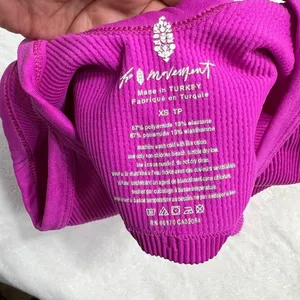 Free People Movement Purple Ribbed Seamless Crop Top XS thumbnail 4