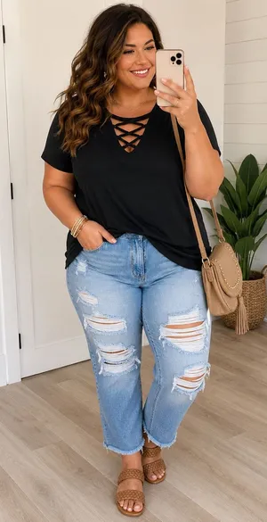 Maurices Black T-Shirt thumbnail 1