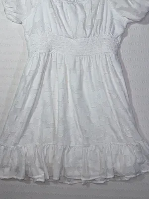 Altard State Womens Elira Puff Sleeve Mini Dress Size M White thumbnail 6