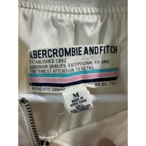 Vintage Abercrombie and Fitch Cream Satin Bomber Jacket Rare Grail Size M thumbnail 2