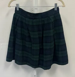 Hysteric Glamour Dark Academia Plaid Circle Pleated Mini Skirt Teal Navy‎ Medium thumbnail 1