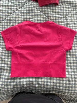 aerie Bright Pink Short Sleeve Crewneck Tee thumbnail 2