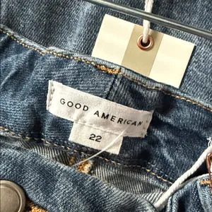 Good American Good Waist Palazzo Crop Jeans Size 22 Indigo Wide Leg NWT thumbnail 7