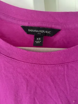 Banana Republic Fuchsia Eyelet Sleeve Top XS thumbnail 4