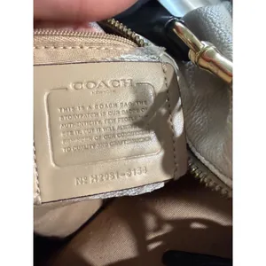 Coach Elle Hobo Colorblock Leather Shoulder Bag Chalk‎ Taupe Black 3154 thumbnail 7