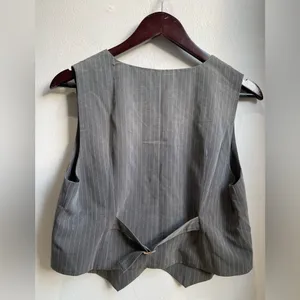 DISSH Gray Pinstripe Women's Tailored Vest Size 6 thumbnail 3