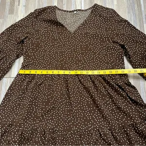 Timeless Brown Polka Dot Dress, Size Medium thumbnail 7