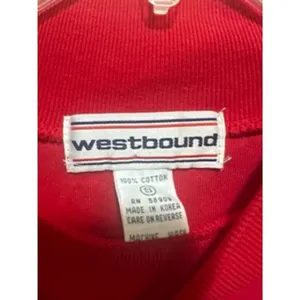 Westbound Red Nutcracker Train Mock Neck‎ Long Sleeve Cotton Shirt Size S thumbnail 2