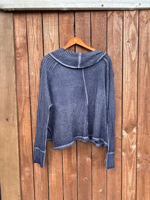 We the Free FP Distressed Blue Thermal Long Sleeve thumbnail 4