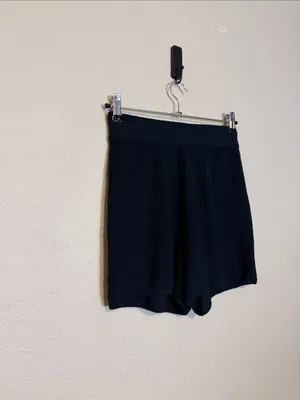 FREE PEOPLE Beach‎ Malibu Surf Short Knit Sweater Shorts Black Size Small thumbnail 3