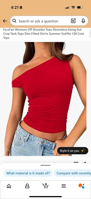 Red off the shoulder top Size M thumbnail 4