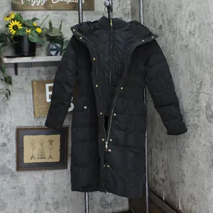 Cole Haan Womens Dramatic Hood Down Alternative Outerwear Coat Deep Black S thumbnail 2