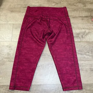 Adidas Climalite Women's‎ Magenta Space Dye Cropped Leggings Capris Size M thumbnail 7