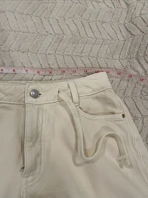 Primark Cream Drawstring Cotton Shorts size 4 thumbnail 6