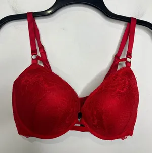 Victoria's Secret red lace strappy very sexy Push up bra women's‎ size 36DD thumbnail 1