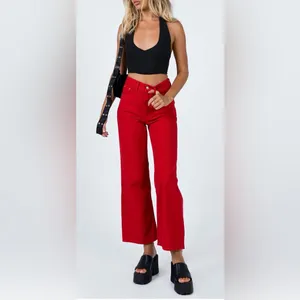 Princess Polly Bold Red Trousers thumbnail 3