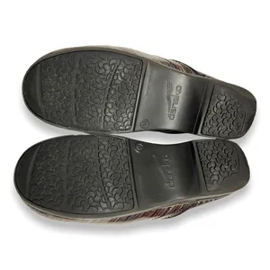 Dansko Womens Shoes 40 9.5 10 Striped Print Gold Copper Black Closed Back Clogs‎ thumbnail 6