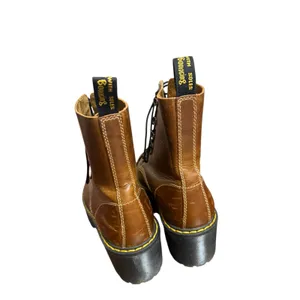 Dr. Martens Leona Butterscotch Brown Women’s New Orleans Leather Heeled Boots 8 thumbnail 9