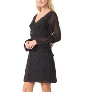 Club Monaco black Jowdie polka dot wrap dress size 6 thumbnail 12