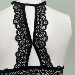 Aerie Nordic High Neck Black Lace Bralette thumbnail 10