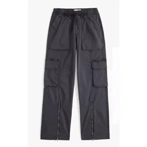 Abercrombie & Fitch Gray Charcoal Baggy Cargo Pull‎ On Pants Small Long Length thumbnail 11